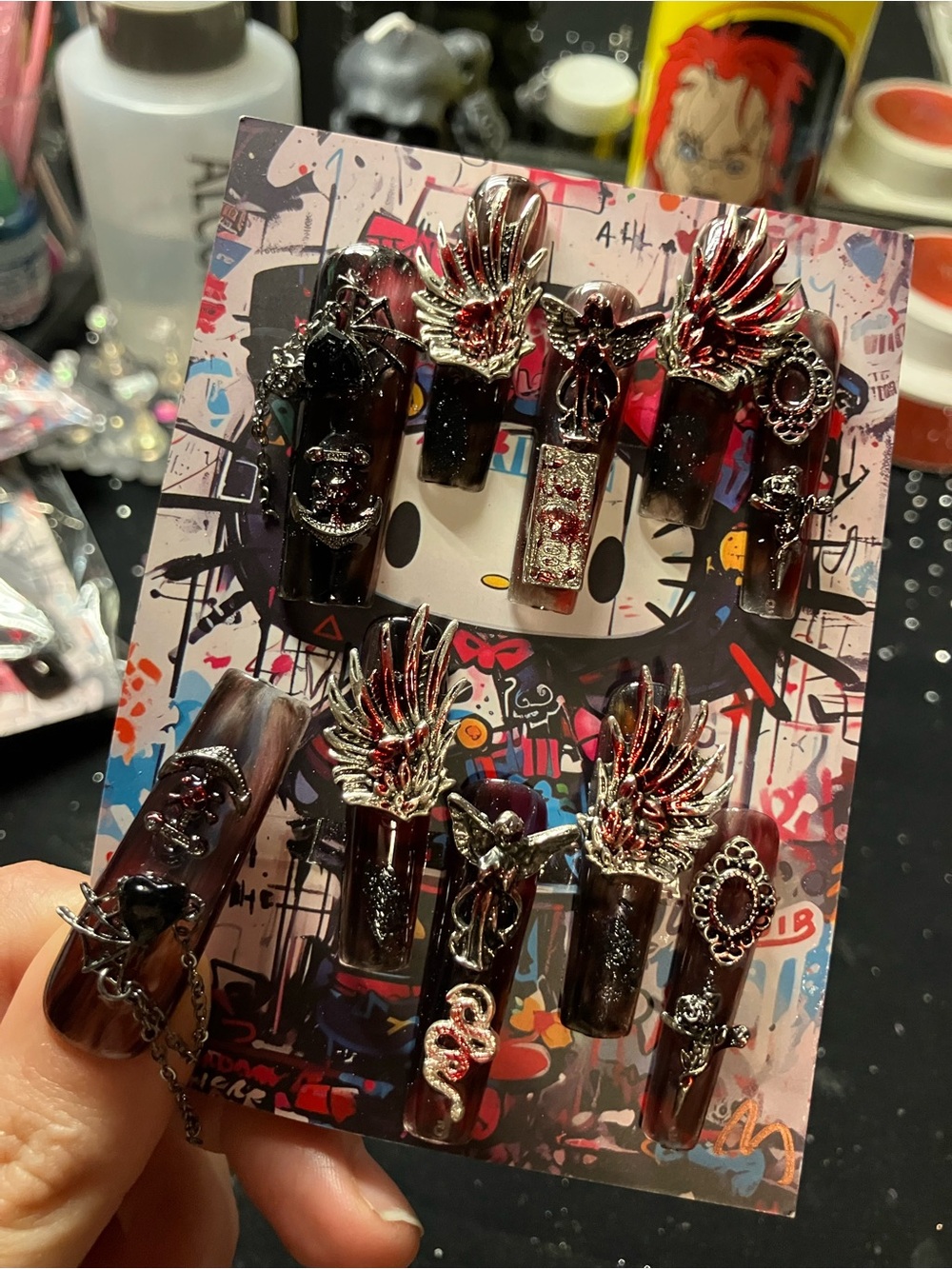 Handmade reusable press on nails